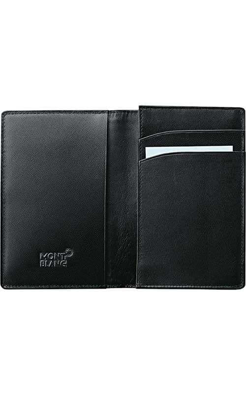 Montblanc Meisterstuck Business Card Holder Black Leather (14108) | Bandiera Jewellers Toronto and Vaughan