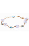 Mimi En Rose Gold, Blue London Topaz and Violet Pearls Bracelet (B271R3T) | Bandiera Jewellers Toronto and Vaughan